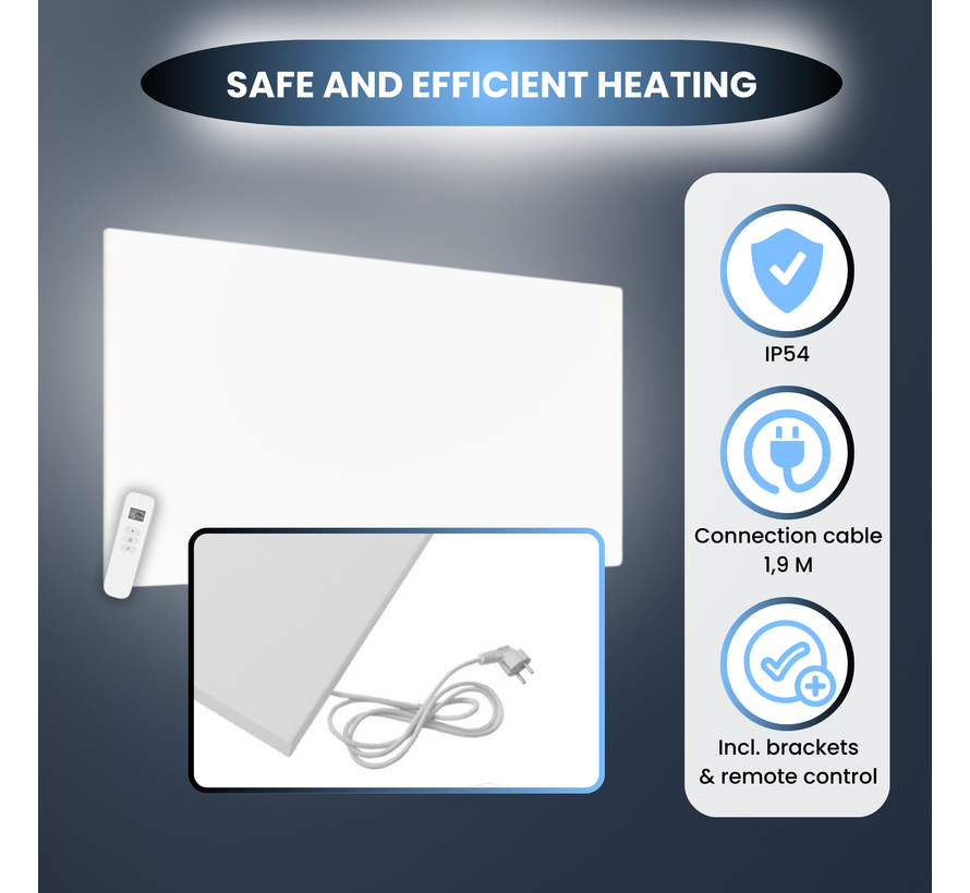 Infra Heating Smart infraroodpaneel 59 × 59 cm – 350 W WiFi