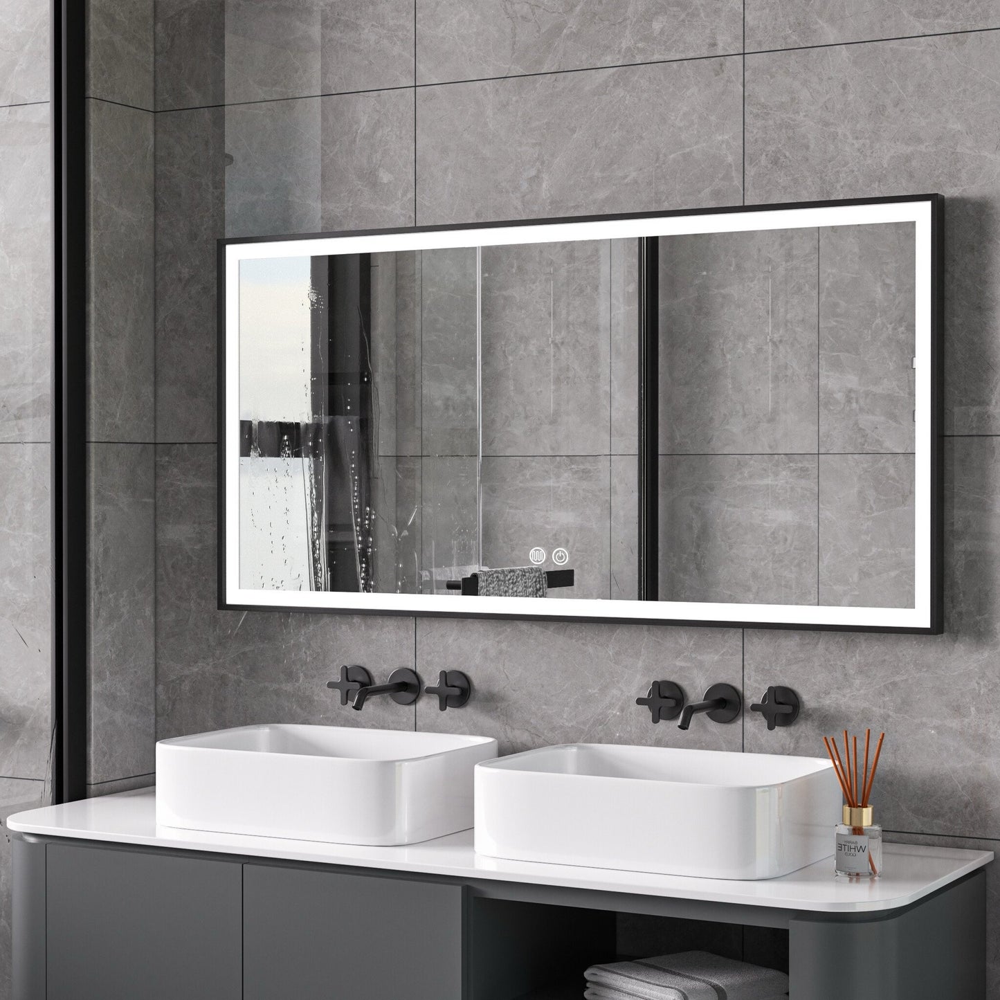 Infra Heating Lux+ LED Badkamerspiegel (60 x 120 cm)