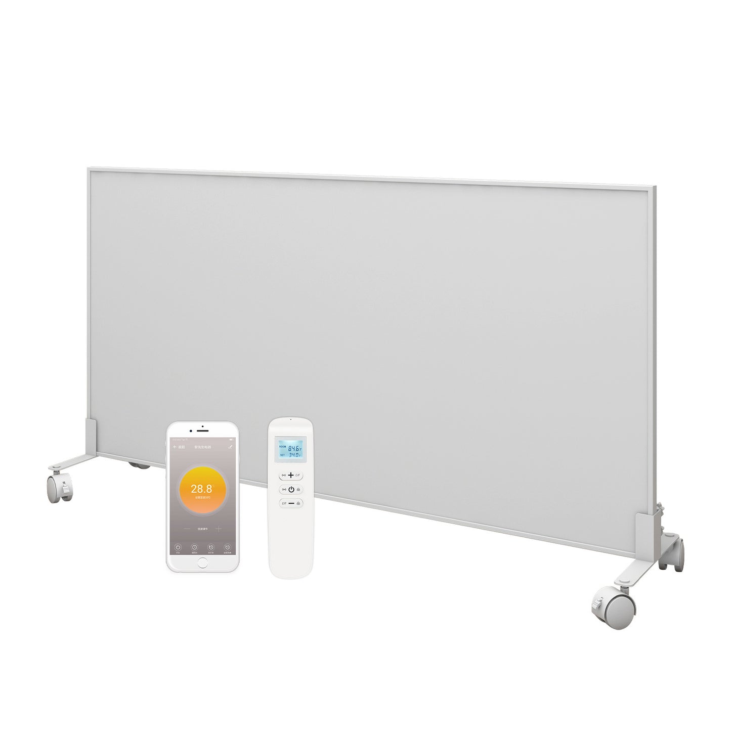 Infra Heating FR Serie verplaatsbaar infraroodpaneel 350 of 700 W inclusief wielen