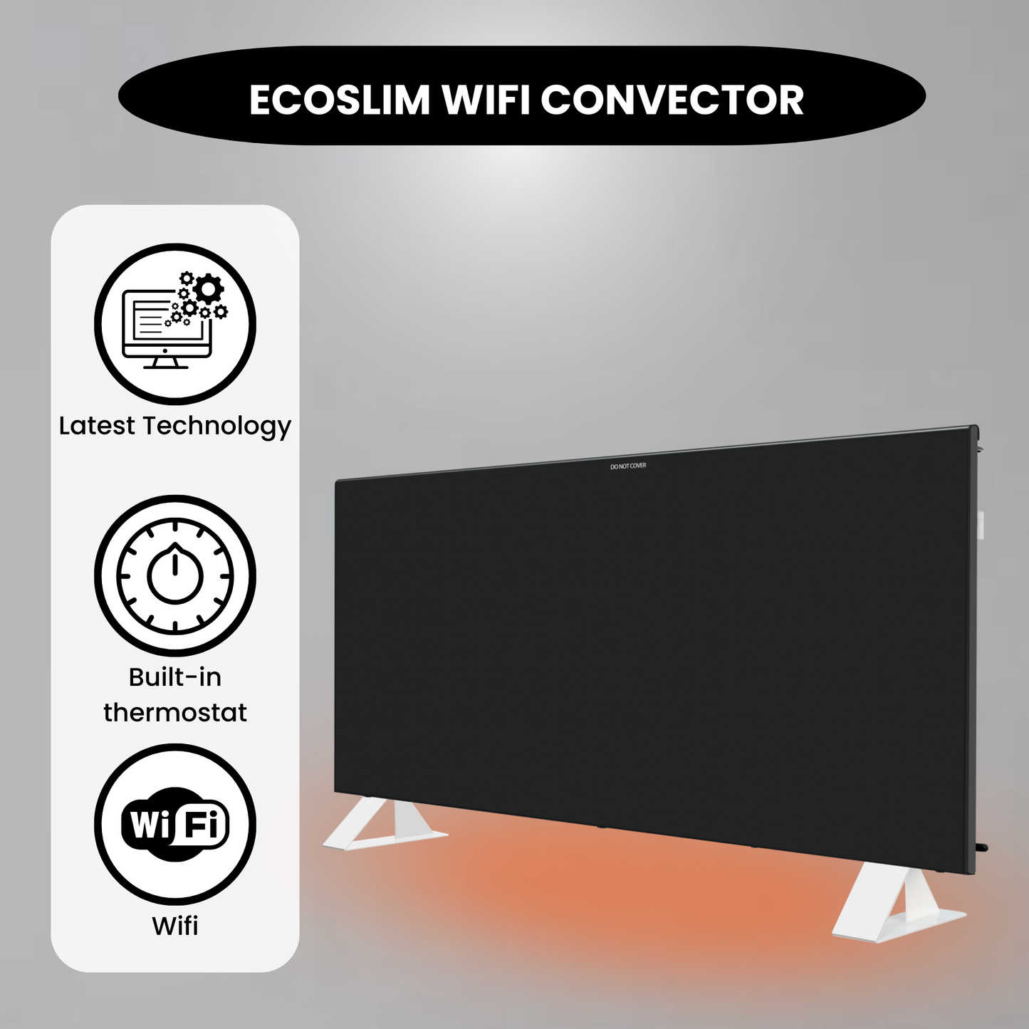Infra Heating Eco Slim WiFi black