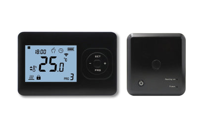 Infra Heating Basic programmeerbare thermostaat met opbouw ontvanger zwart