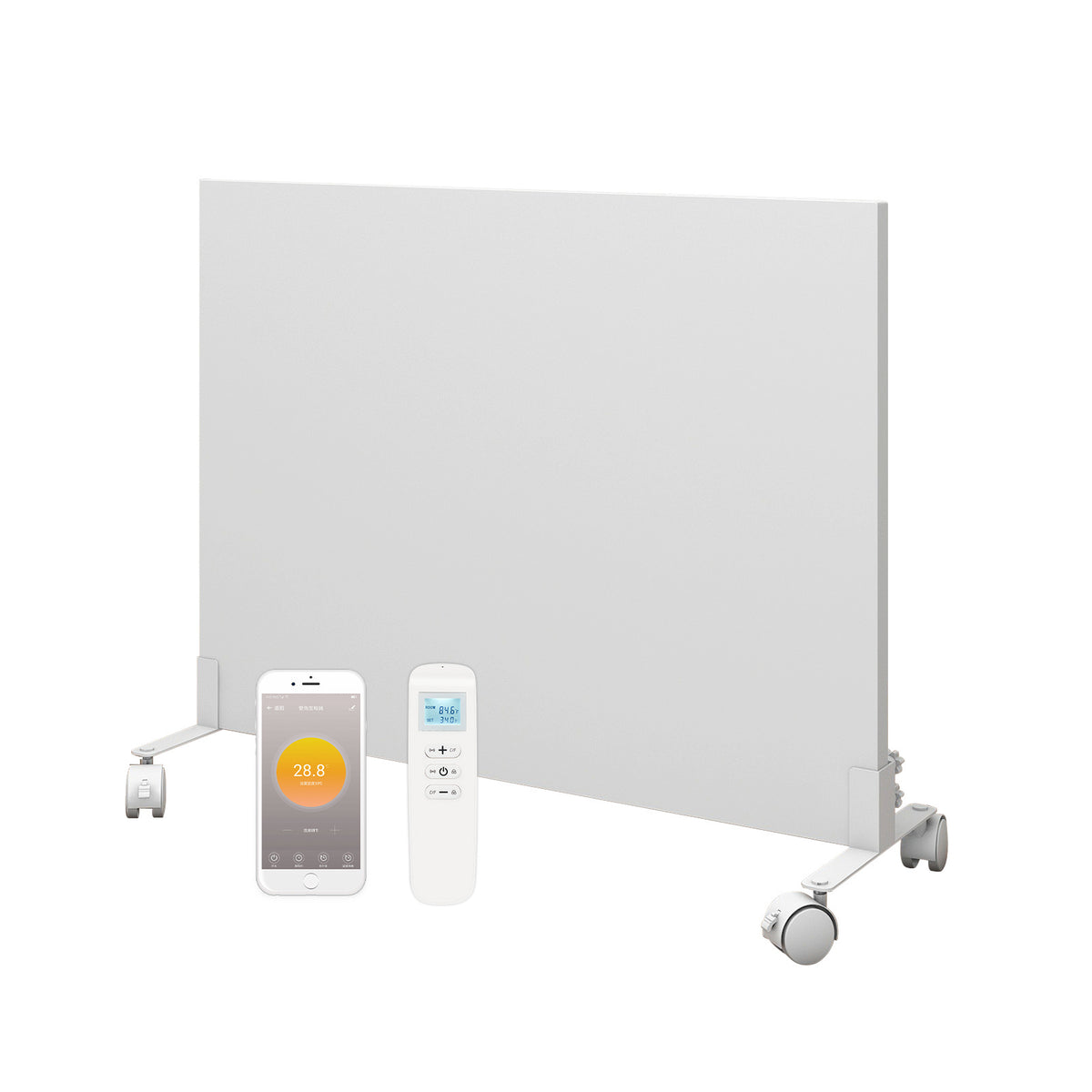 Infra Heating FR Serie verplaatsbaar infraroodpaneel 350 of 700 W inclusief wielen