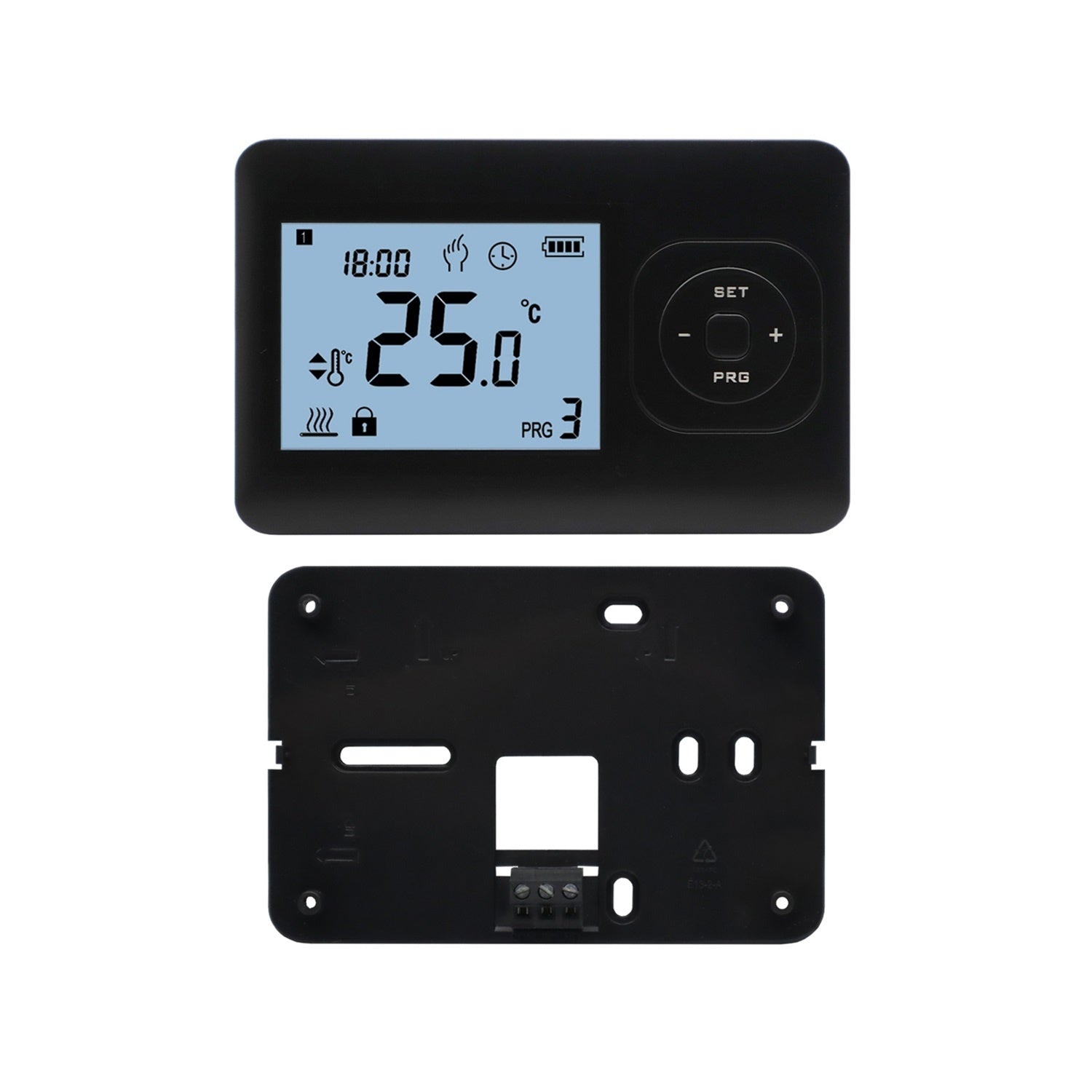 Infra Heating CV Klokthermostaat - Digitaal - Aan/Uit - Zwart
