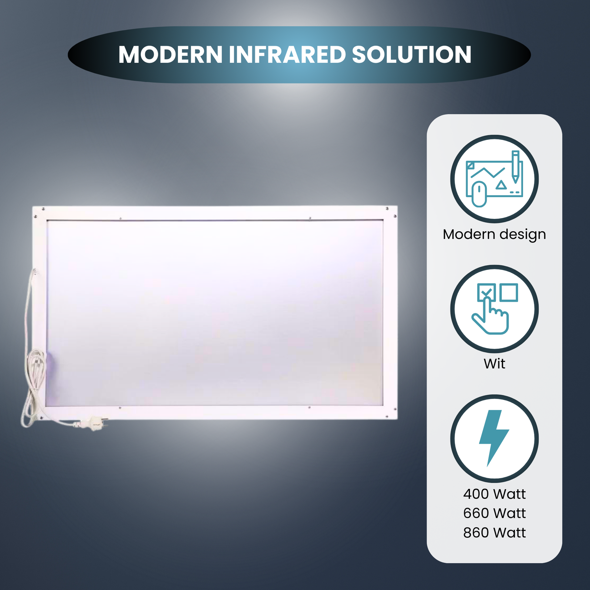 Infra Heating H4 Exclusive Serie infraroodpaneel 59 x 119 cm – 860 W