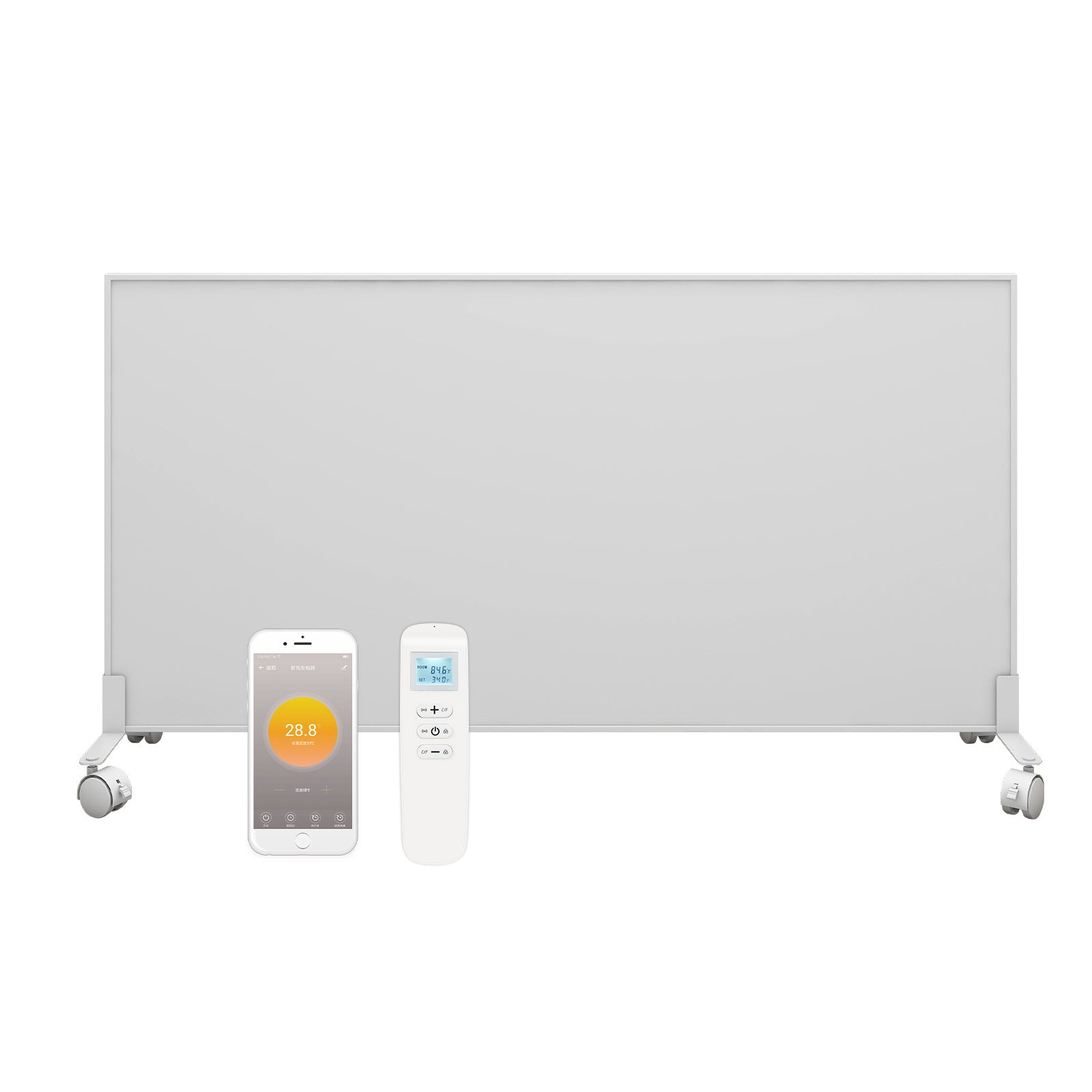 Infra Heating FR Serie verplaatsbaar infraroodpaneel 350 of 700 W inclusief wielen