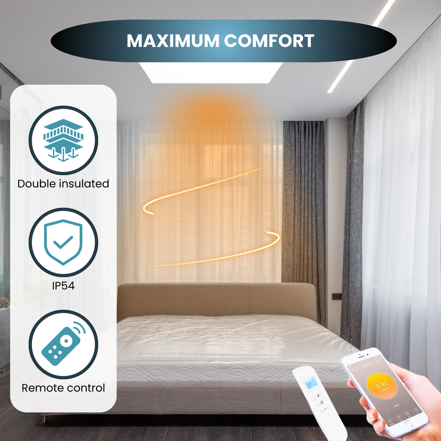 Infra Heating H4 Exclusive Serie infraroodpaneel 60 x 105 cm – 660 W
