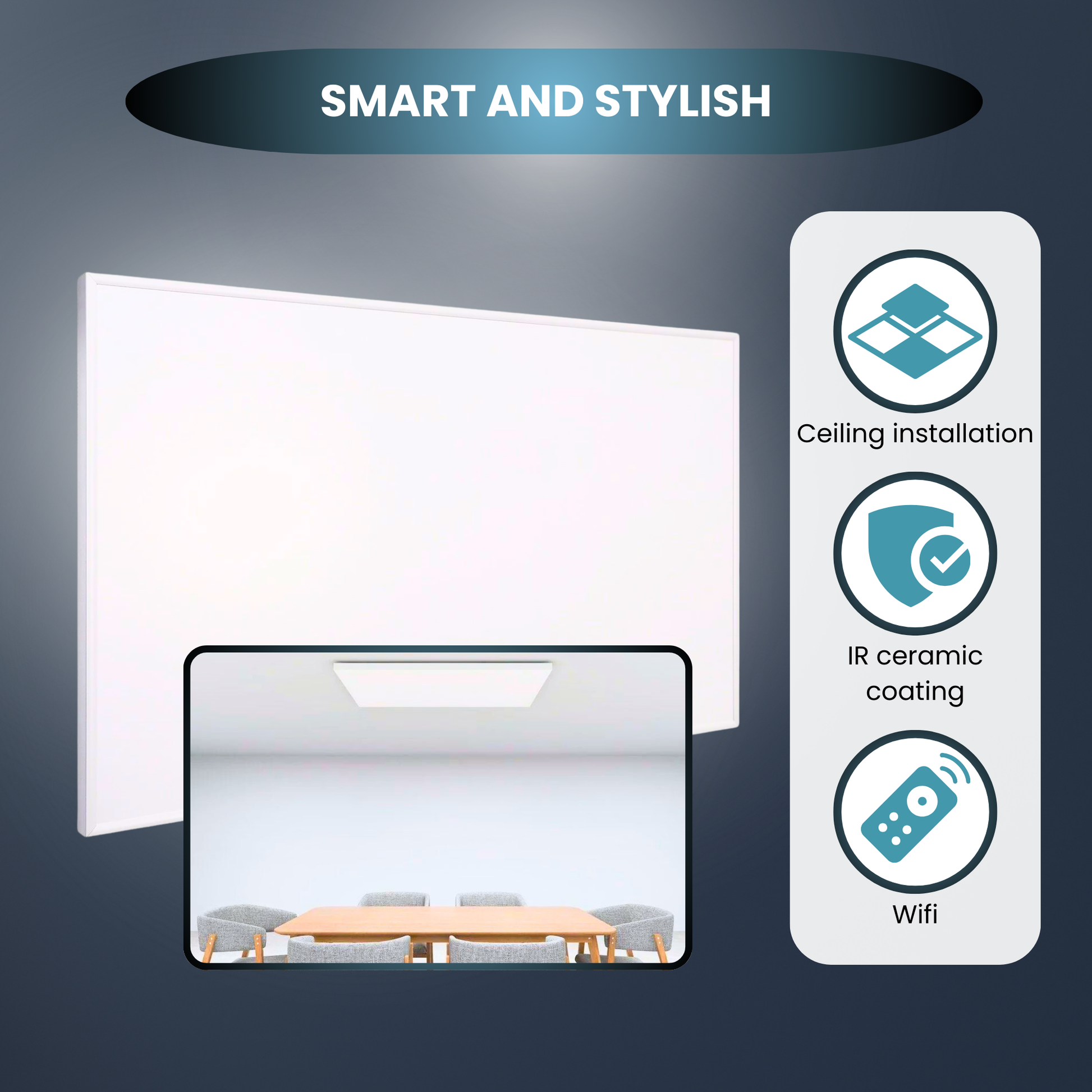 Infra Heating H4 Exclusive Serie Infraroodpaneel 59 x 59 – 400 W