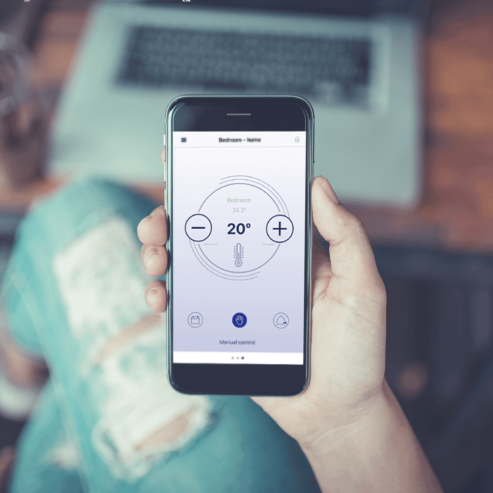 Infra Heating Adax neo WiFi zwart elektrische verwarming