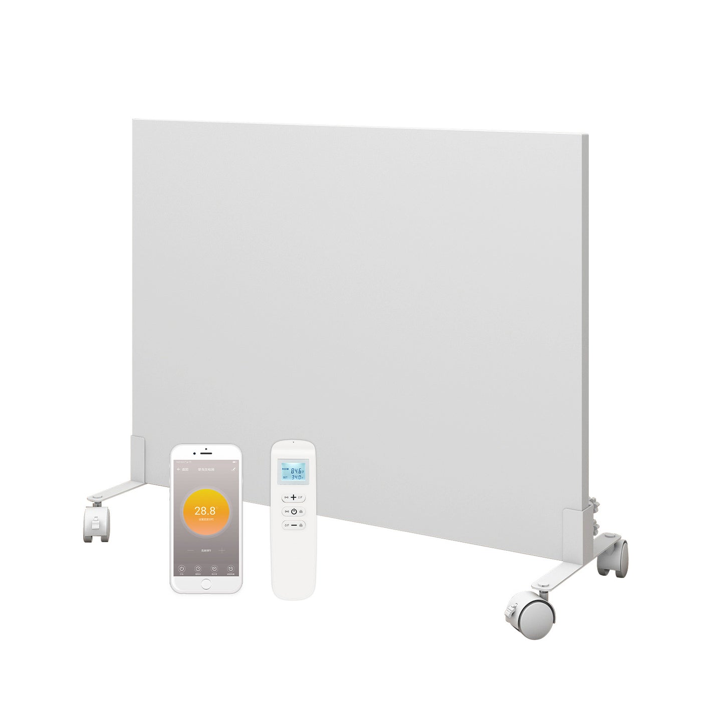 Infra Heating FR Serie verplaatsbaar infraroodpaneel 350 of 700 W inclusief wielen