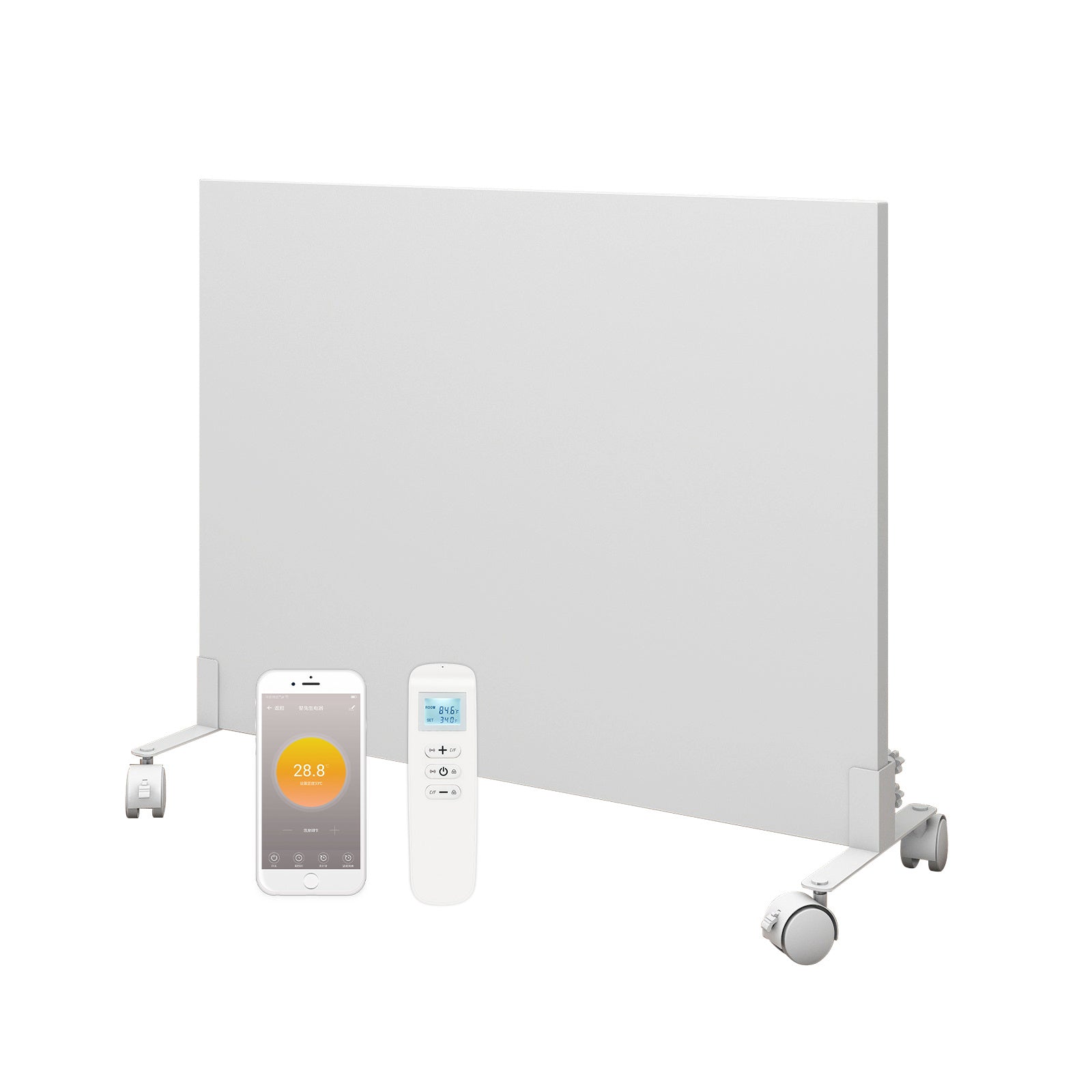 Infra Heating FR Serie verplaatsbaar infraroodpaneel 350 of 700 W inclusief wielen