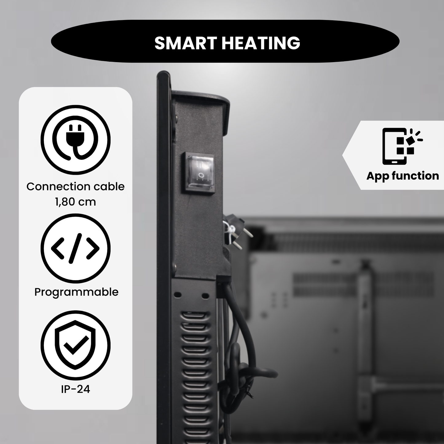 Infra Heating Eco Slim WiFi black